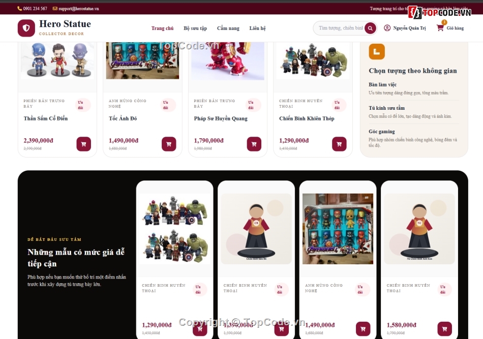 Website bán tượng,Web trang trí,bán